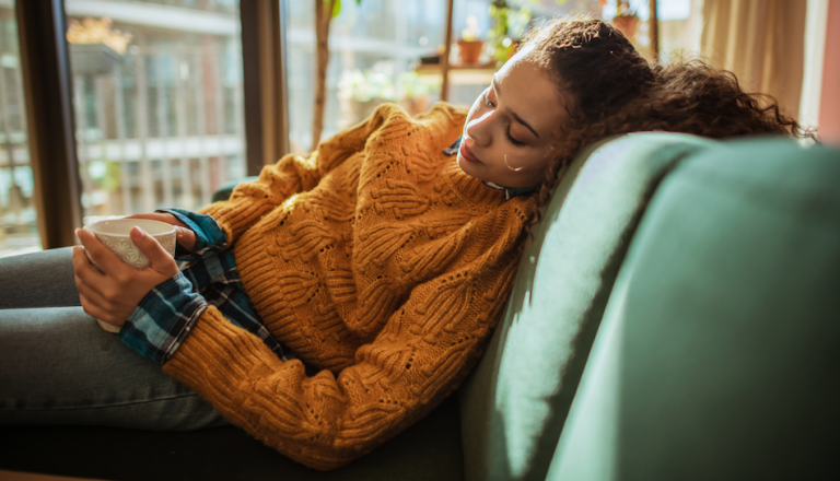 Woman suffers from chronic fatigue.