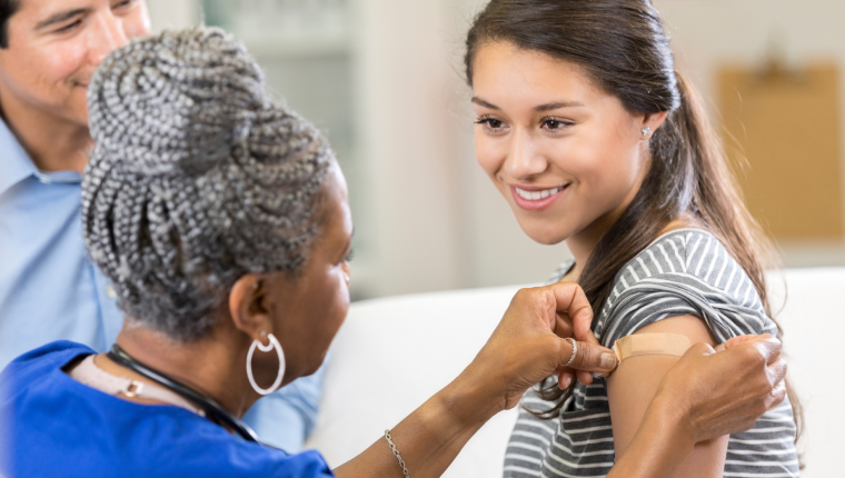 Woman prepares for MMR Antibody Test.